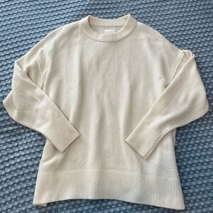 Aerie Cozy Lightweight Cream Sweater